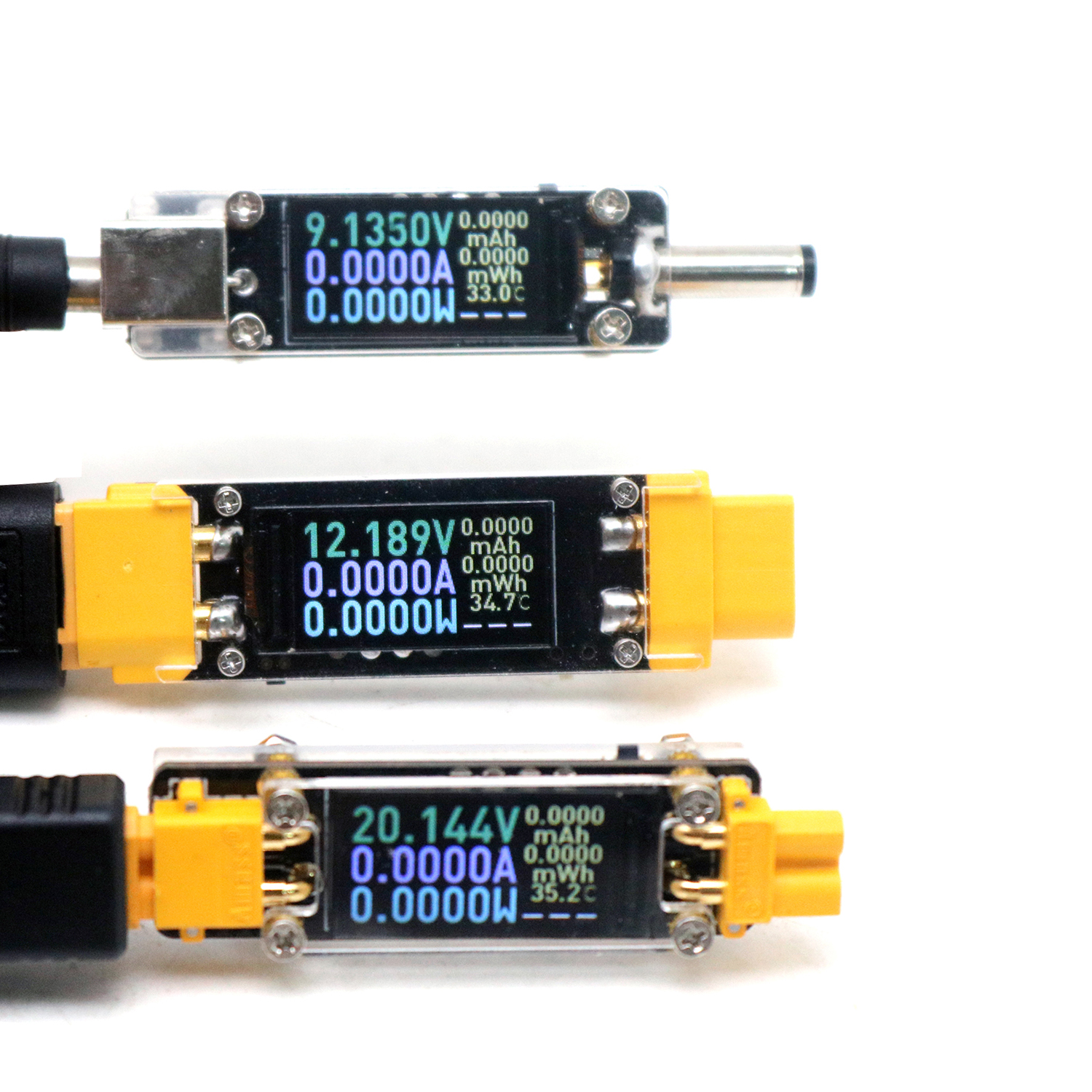 Drone Battery Voltage Checker - 20A DC XT30 XT60 Bidirectional Voltmeter