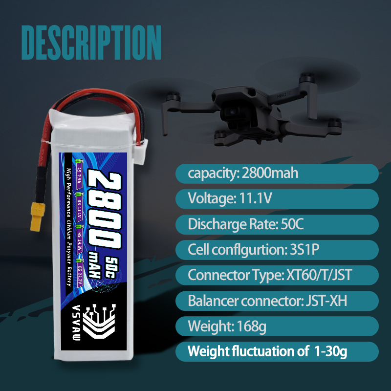 VSVAW 3S 2800mAh Lipo Battery  – Drone Battery 3S Bewertung und Preis