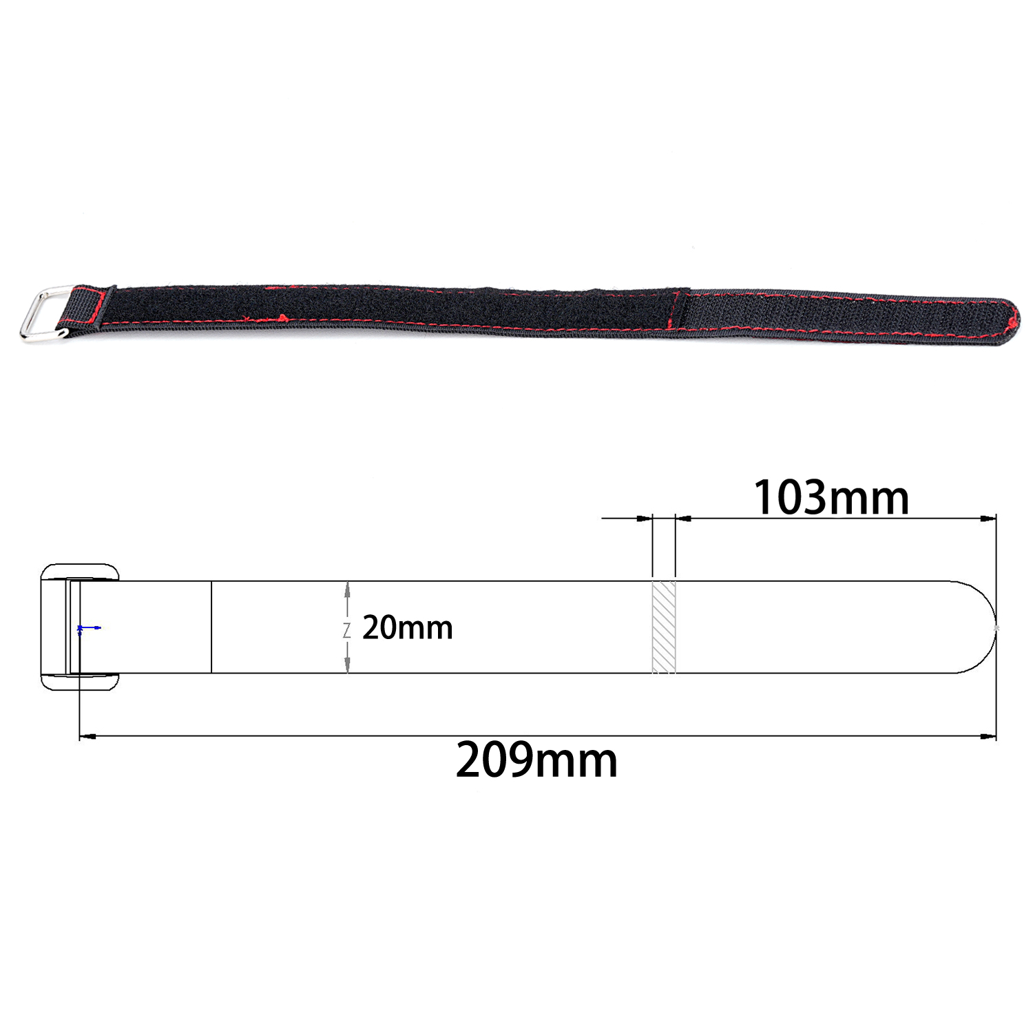 TCRC 2PCS 20x300MM Kevlar Stit – Drone Battery Strap Bewertung und Preis
