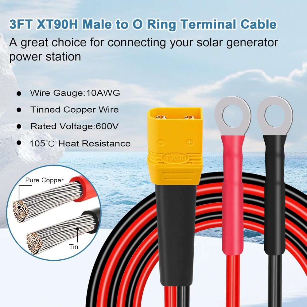XT90 to O Ring Terminal Cable  – Drone Battery Connector Bewertung und Preis