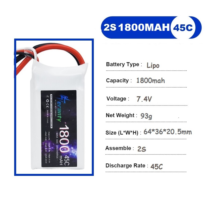 2PCS 7.4V Lipo 2S Battery 1500 – Drone Battery Lipo Bewertung und Preis