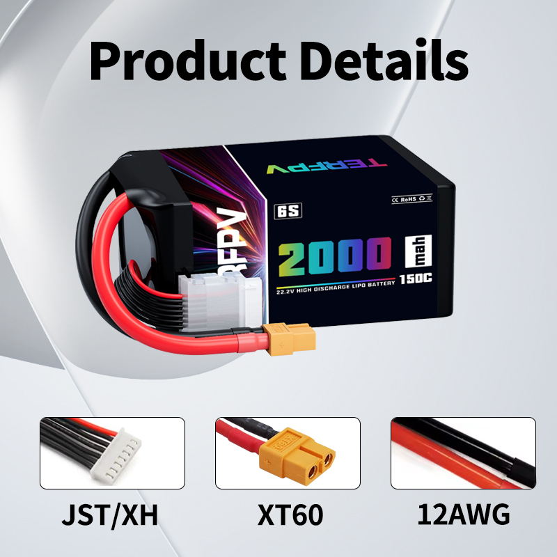 TERFPV 6S 22.2V 2000mAh 150C/3 – Drone Battery 6S Bewertung und Preis