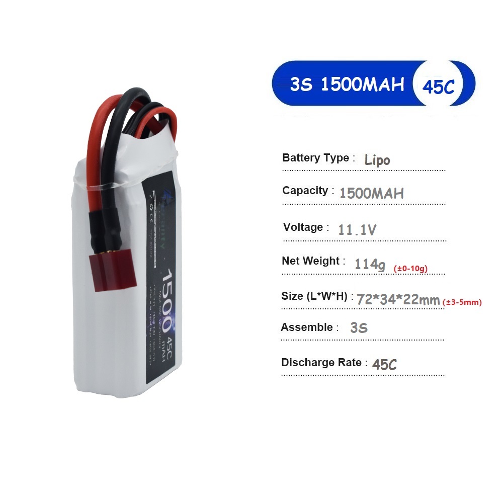 11.1V LiPo Battery 3S 1500mah  – Drone Battery 3S Bewertung und Preis