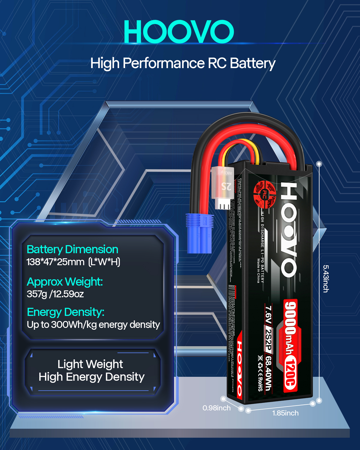 HOOVO 2S 9000mAh RC Battery 7. – Drone Battery High Voltage Bewertung und Preis