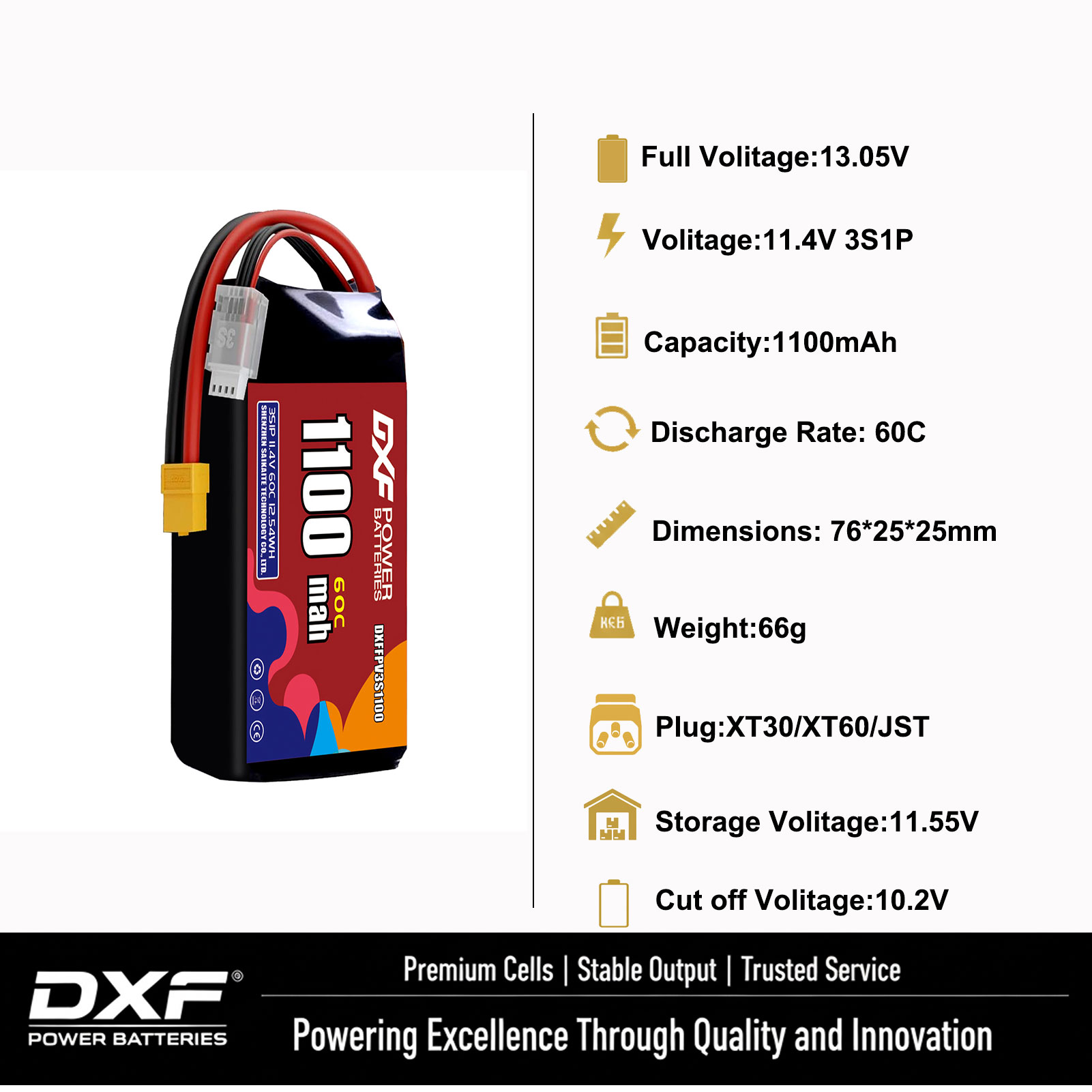 DXF Lipo 3S Battery 11.4V 1700 – Drone Battery 3S Bewertung und Preis
