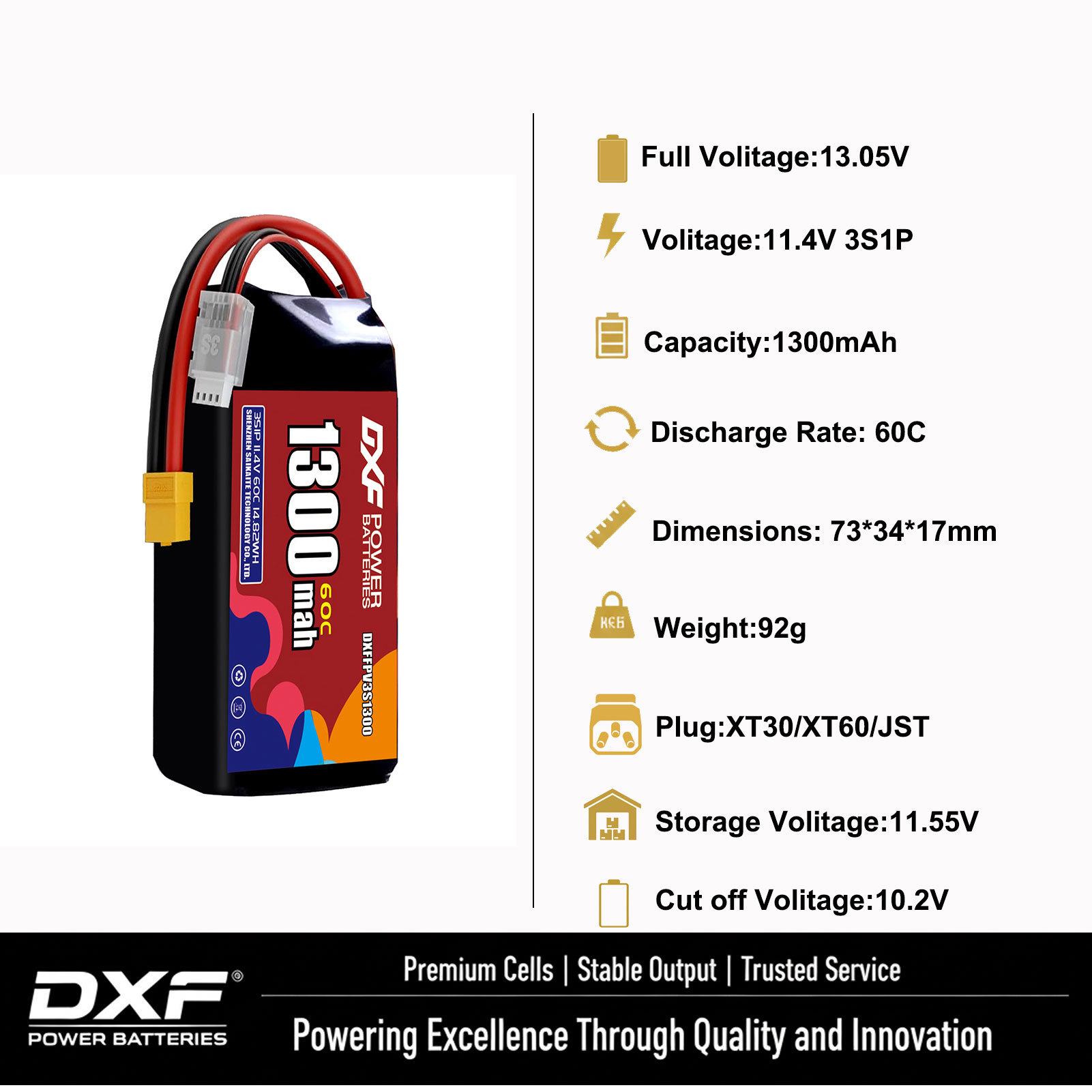 DXF Lipo 3S Battery 11.4V 1700 – Drone Battery 3S Bewertung und Preis